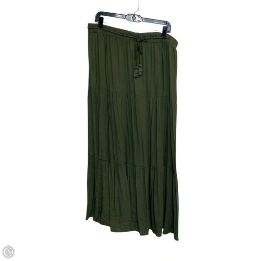 Skirt Maxi By H&m In Green, Size: L