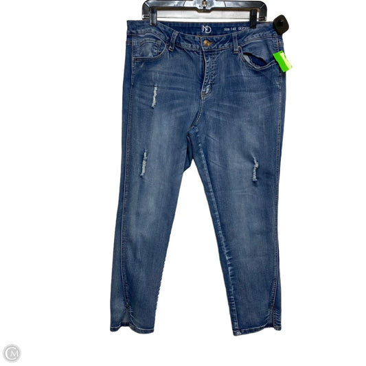 Jeans Skinny By New Directions In Blue Denim, Size: 14