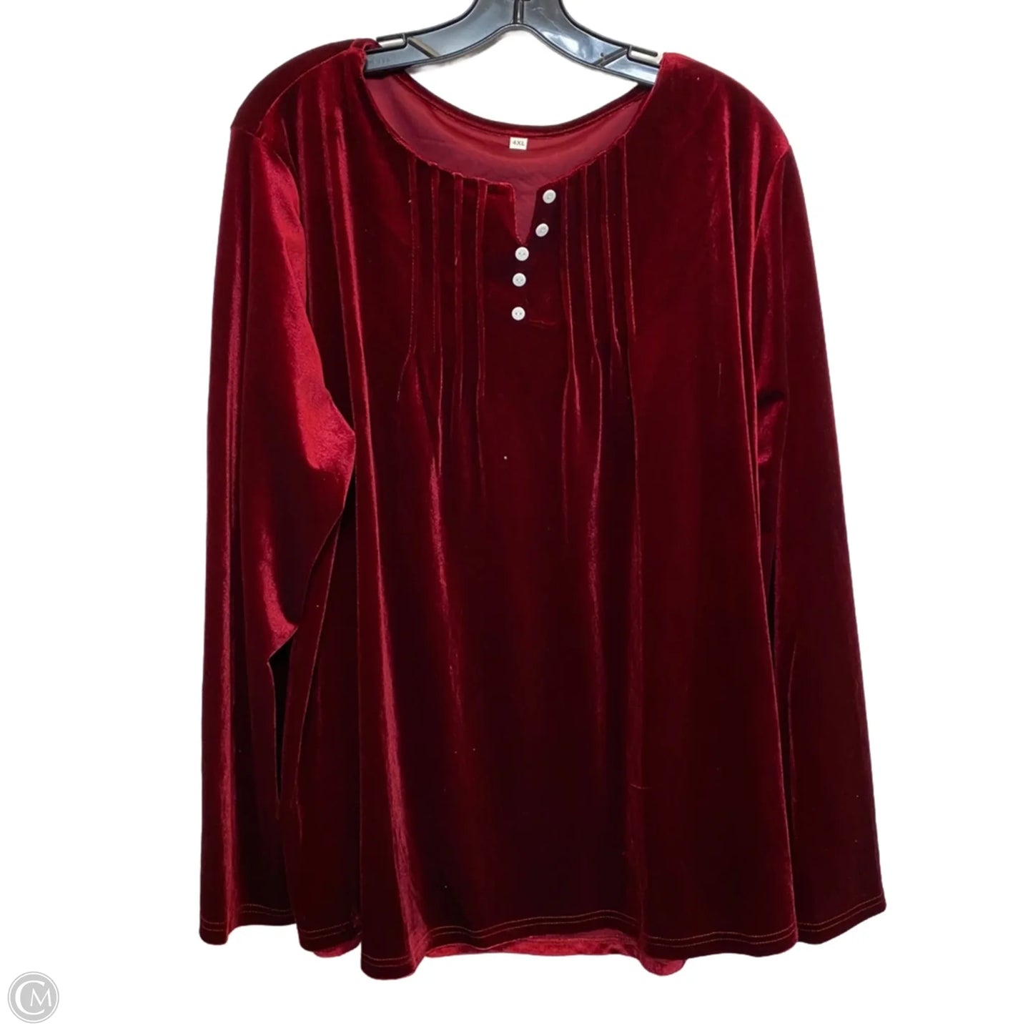 Top Long Sleeve By Clothes Mentor In Red, Size: 4x