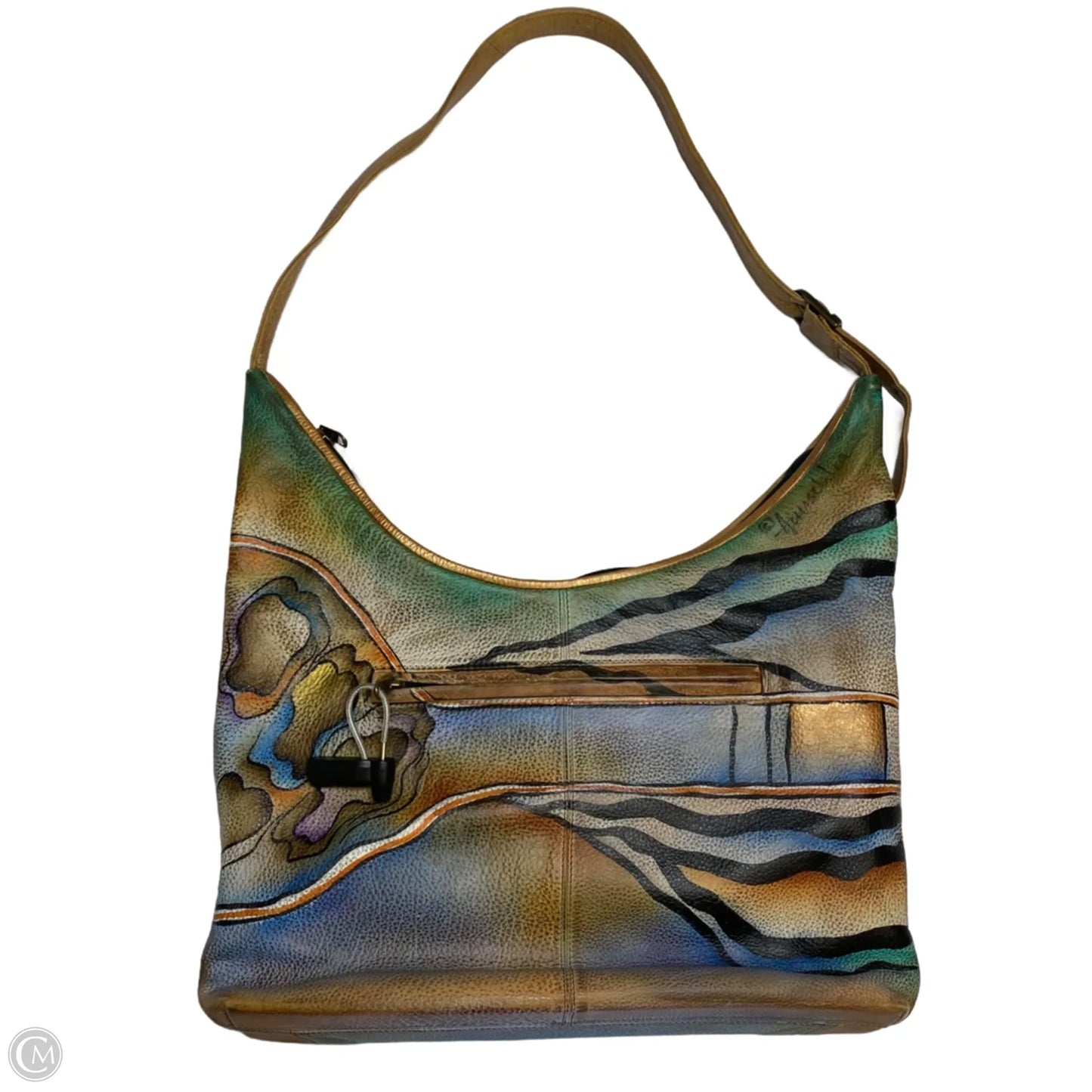 Crossbody Designer By Anuschka, Size: Medium