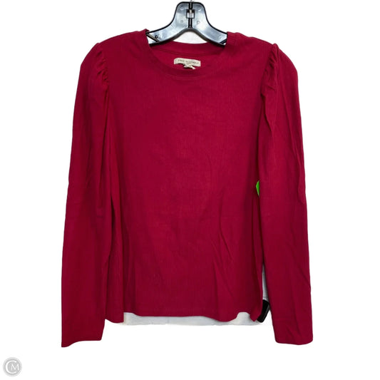 Top Long Sleeve By Free Assembly In Red, Size: L