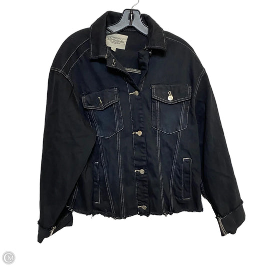 Jacket Denim By Ashley Vintage Charm In Black Denim, Size: S