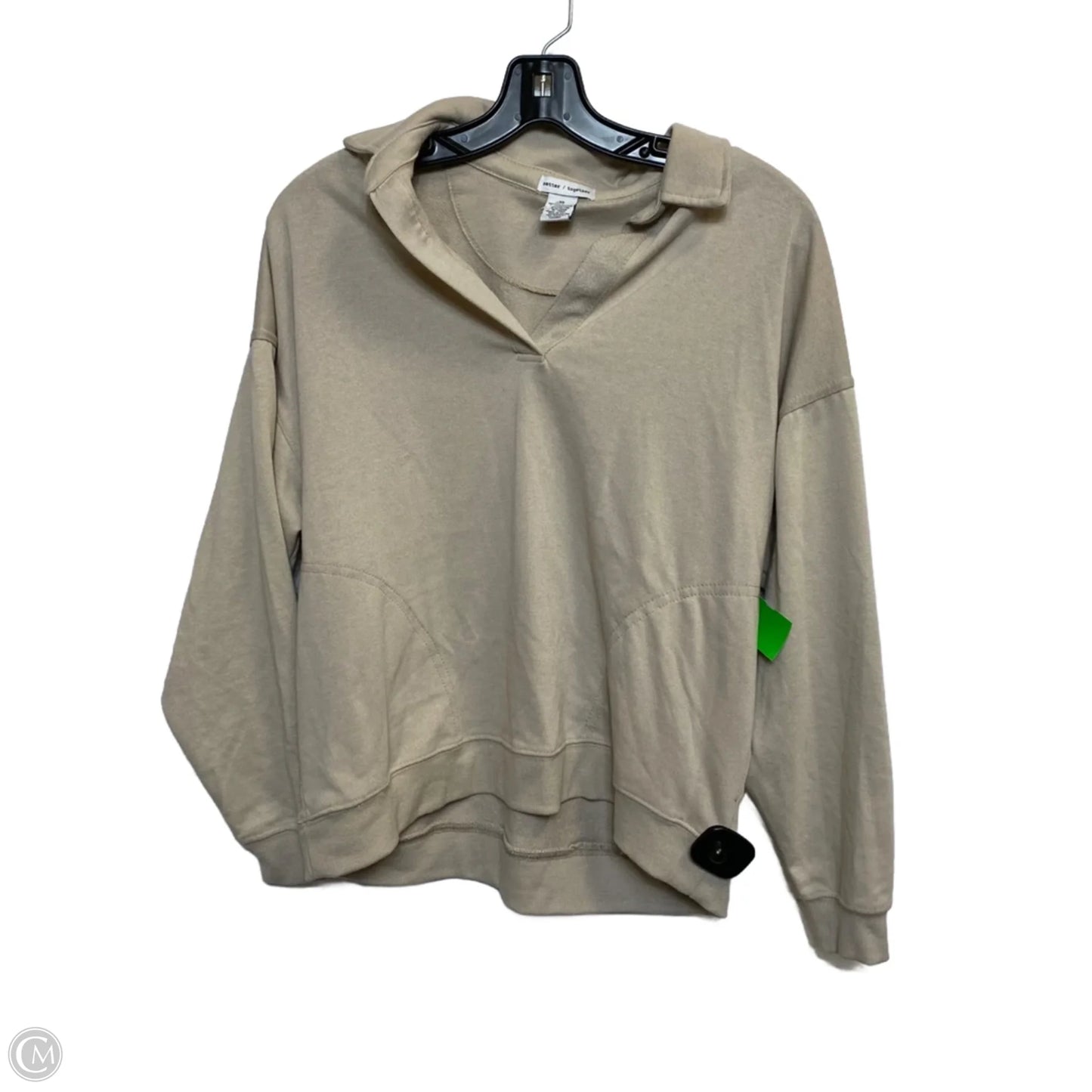 Top Long Sleeve By Better Together In Tan, Size: Xs