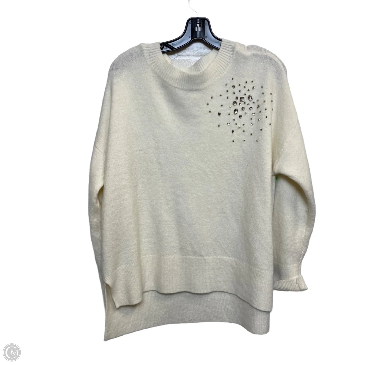 Sweater By Loft In Cream, Size: L