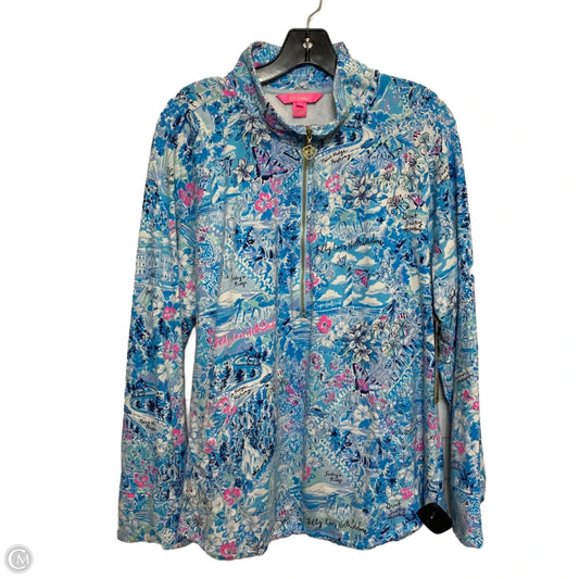 Top Long Sleeve Designer By Lilly Pulitzer In Blue, Size: Xxl