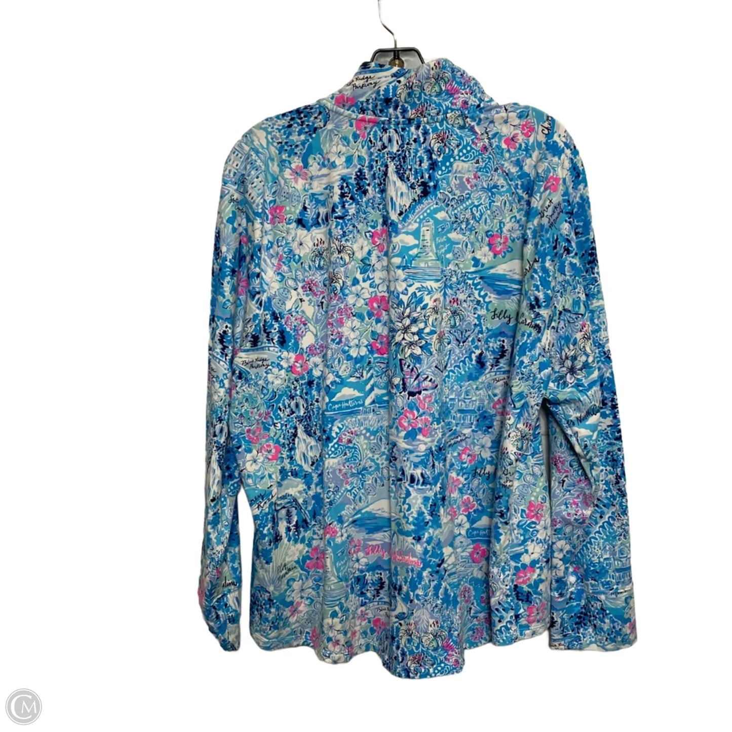 Top Long Sleeve Designer By Lilly Pulitzer In Blue, Size: Xxl
