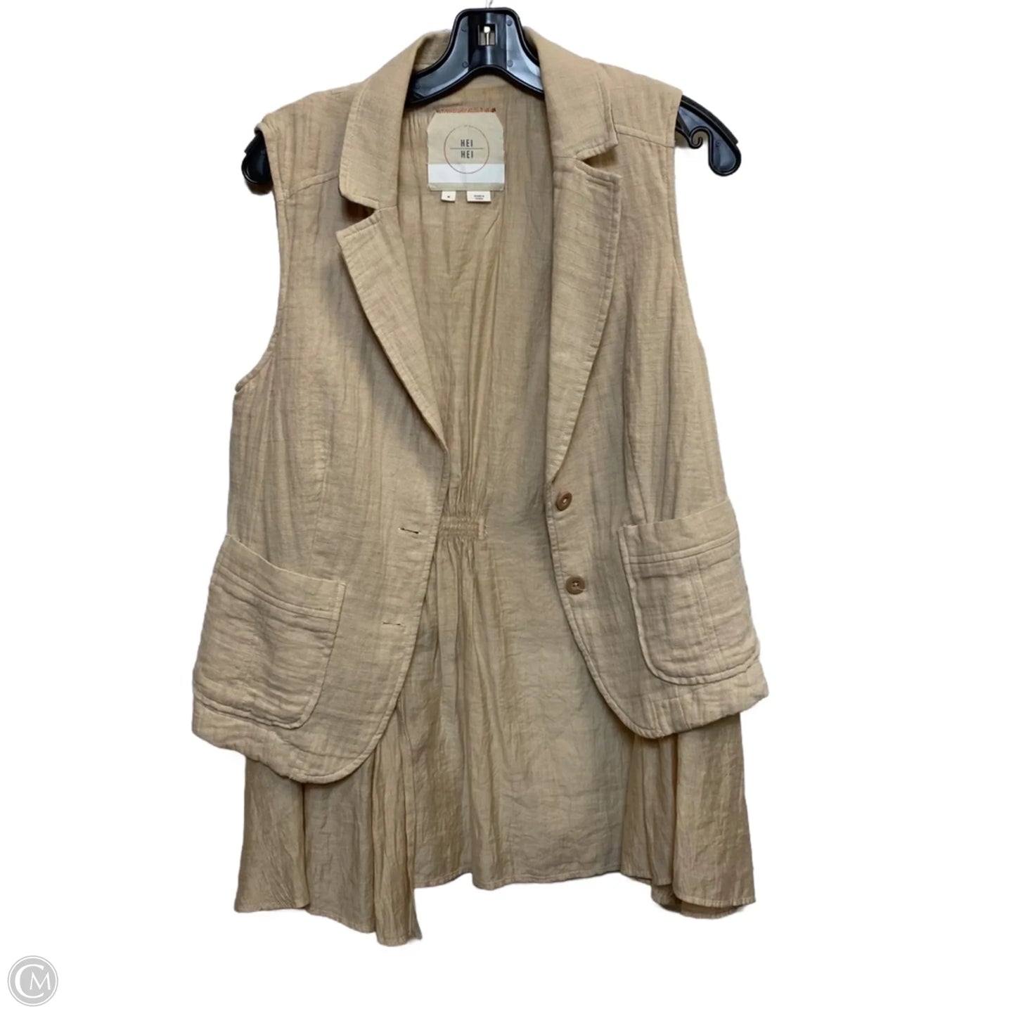 Vest Other By Anthropologie In Cream, Size: M