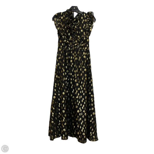 Dress Party Midi By Madewell In Black & Gold, Size: 8