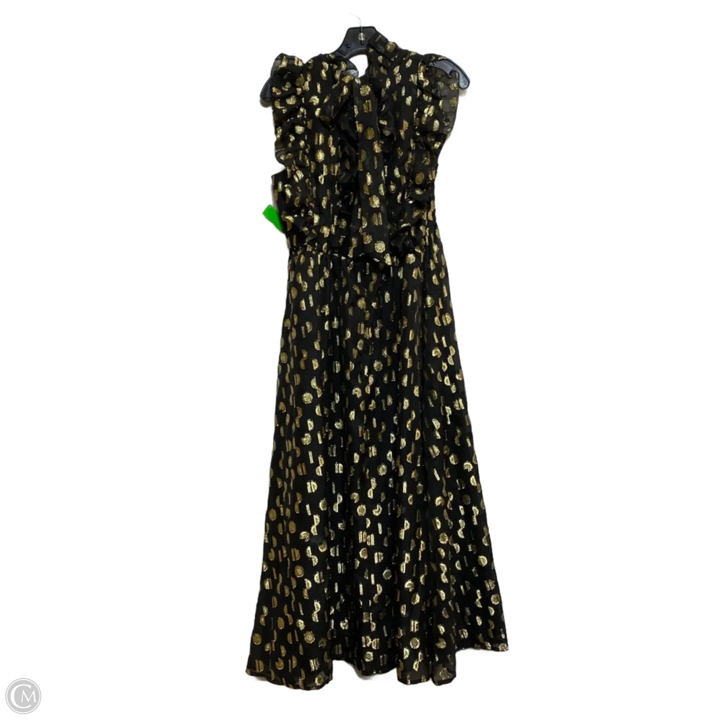 Dress Party Midi By Madewell In Black & Gold, Size: 8