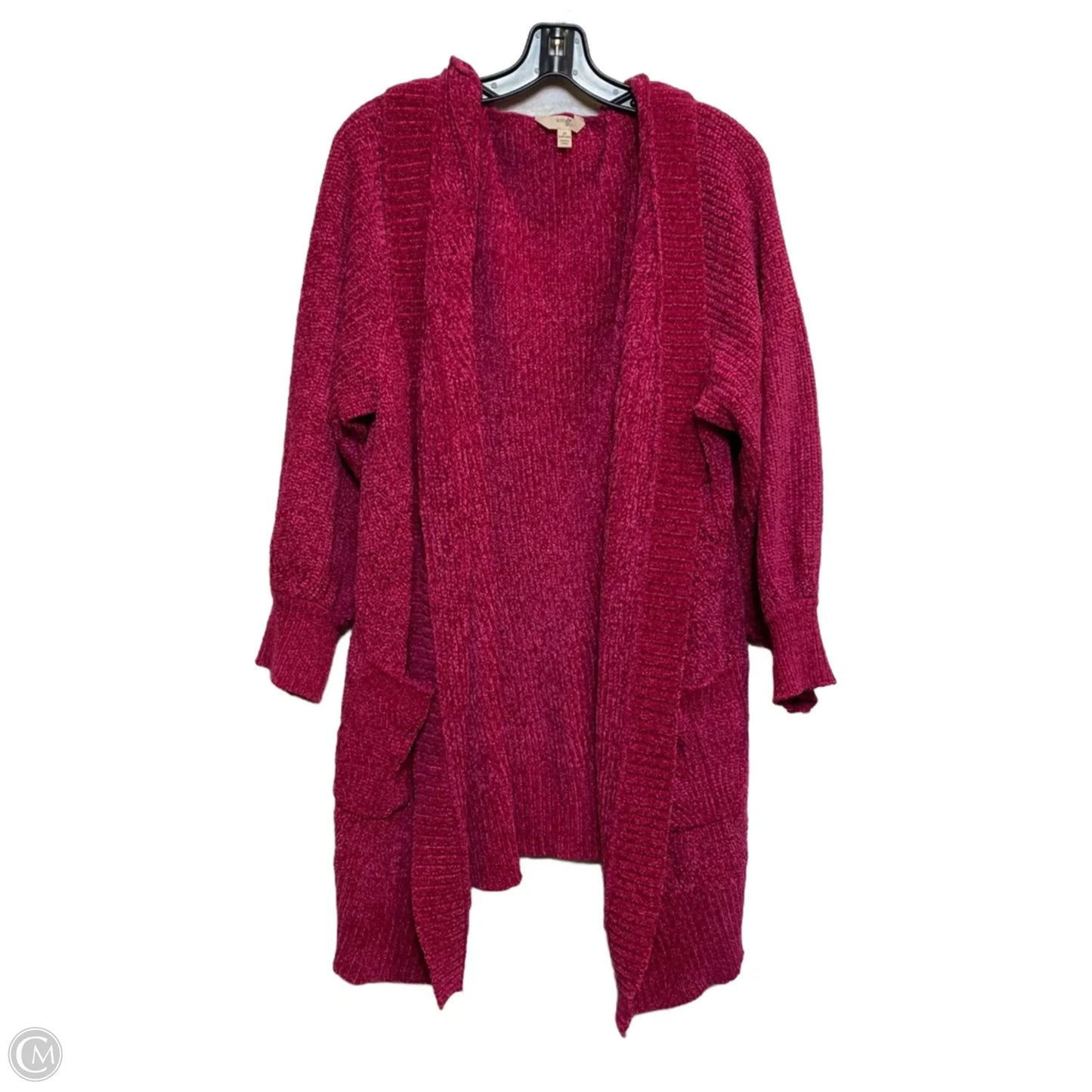 Sweater Cardigan By Terra & Sky In Pink, Size: 3x