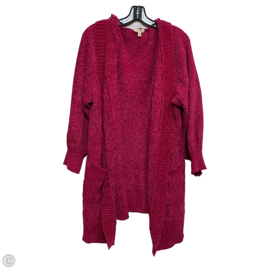 Sweater Cardigan By Terra & Sky In Pink, Size: 3x