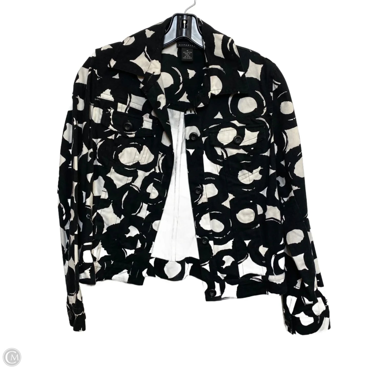 Jacket Other By Rafaella In Black & White, Size: M