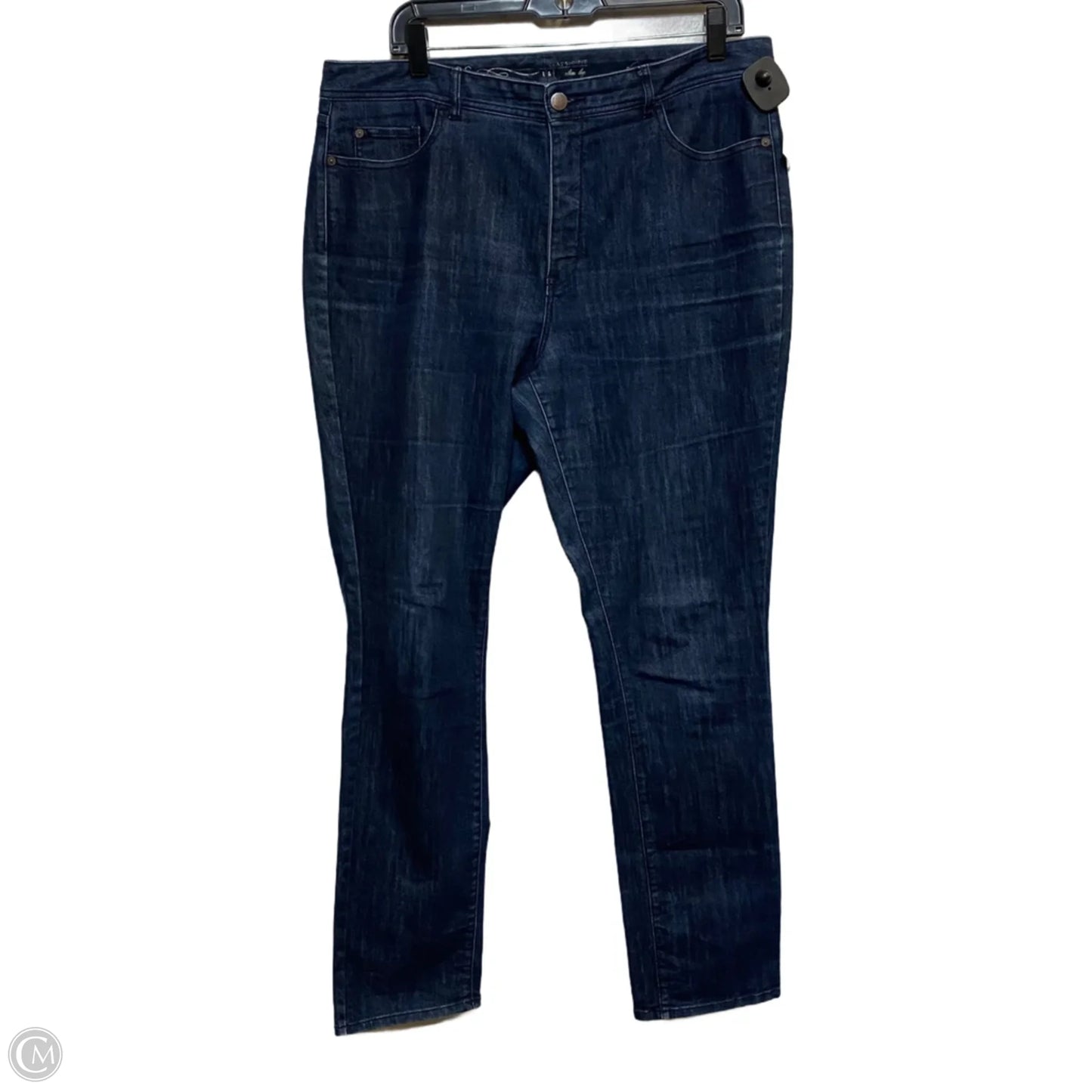 Jeans Straight By Clothes Mentor In Blue Denim, Size: 14