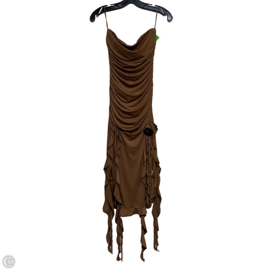 Dress Casual Maxi By Thirty Thirty In Brown, Size: S