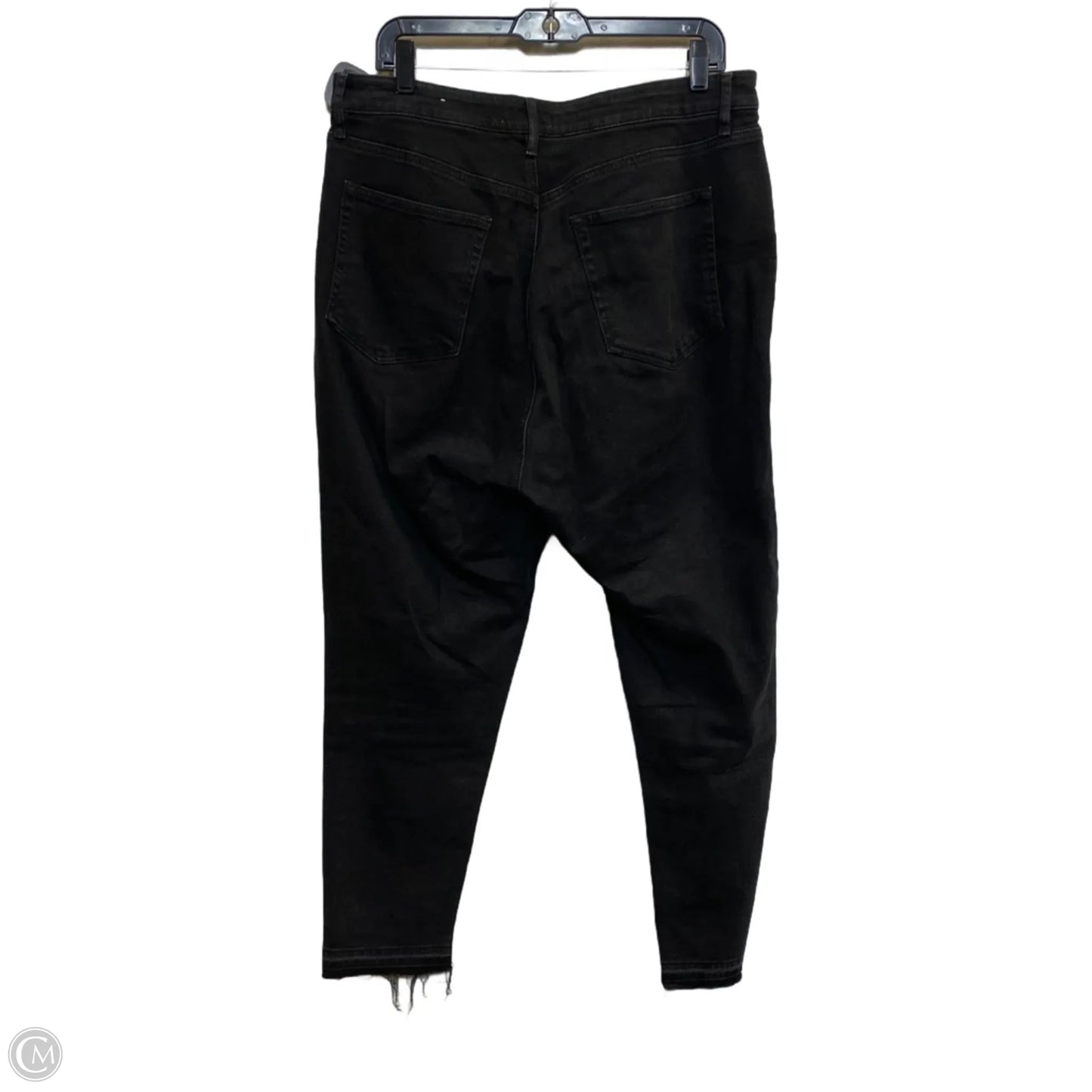 Jeans Straight By Loft In Black Denim, Size: 14