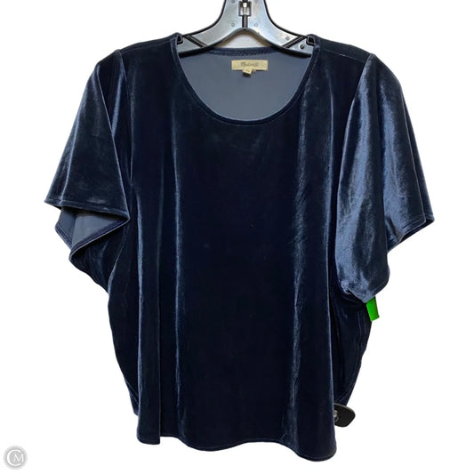 Top Short Sleeve By Madewell In Blue, Size: L