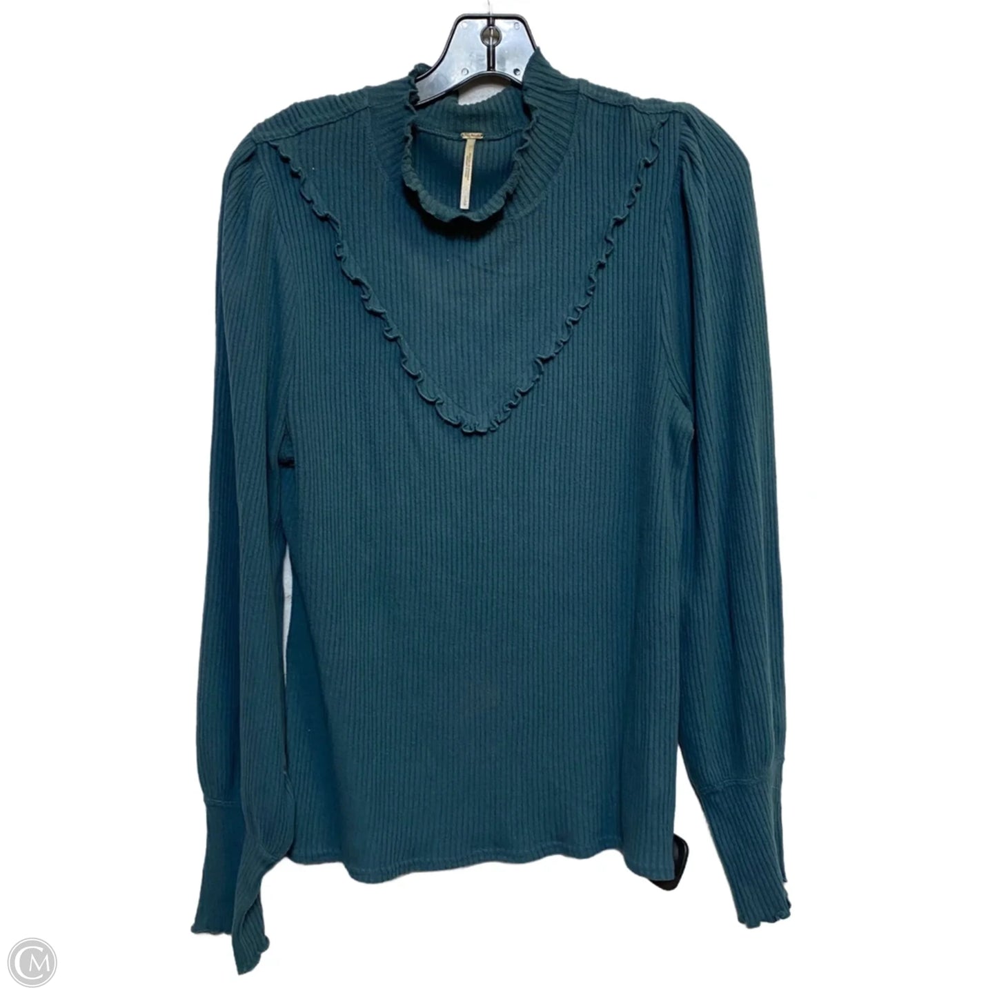 Top Long Sleeve By Free People In Green, Size: L