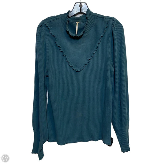 Top Long Sleeve By Free People In Green, Size: L