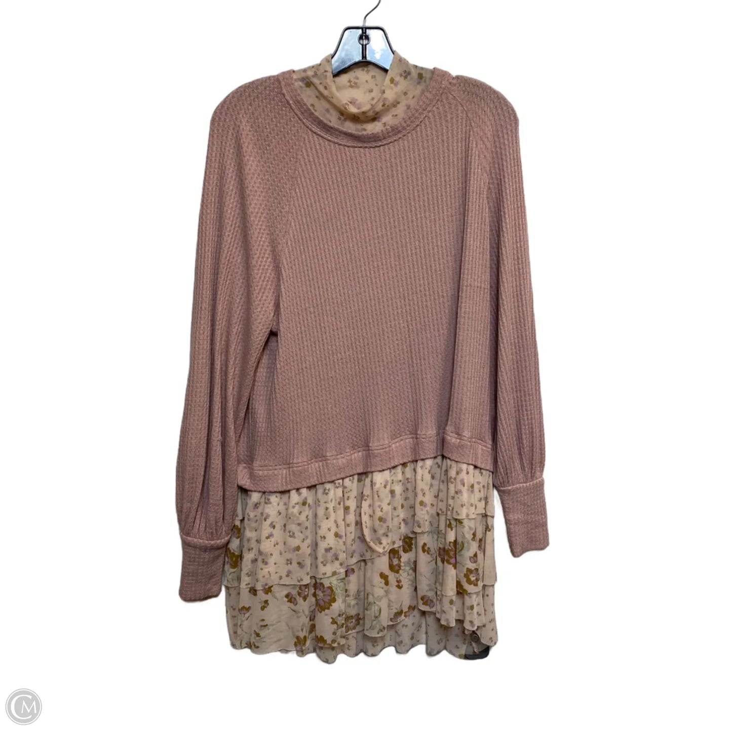 Top Long Sleeve By Free People In Pink, Size: Xs