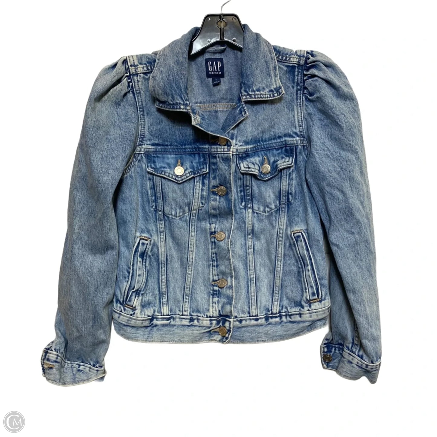 Jacket Denim By Gap In Blue Denim, Size: S