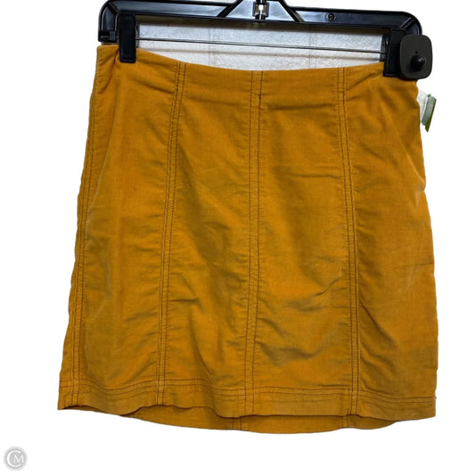 Skirt Mini & Short By Free People In Yellow, Size: M
