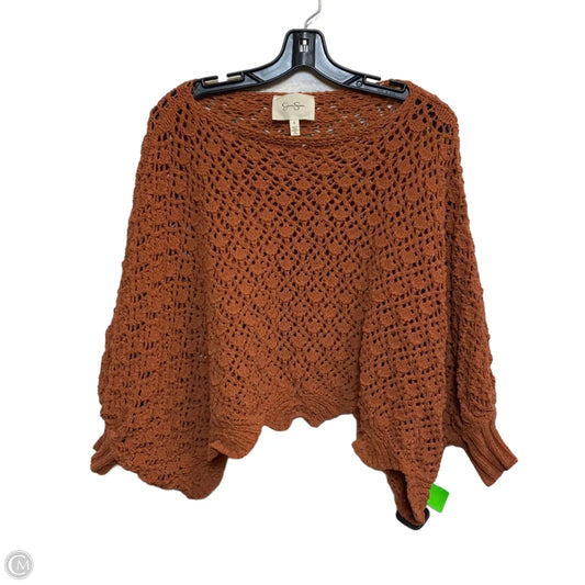 Top 3/4 Sleeve By Jessica Simpson In Brown, Size: S