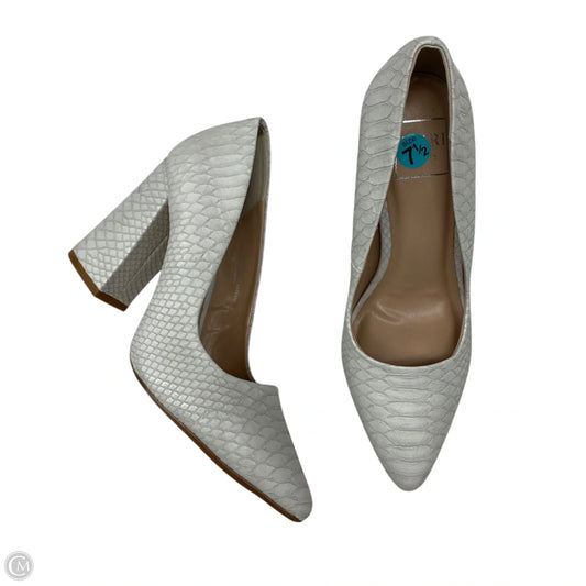 Shoes Heels Block By Kaari Blue In Grey, Size: 7.5