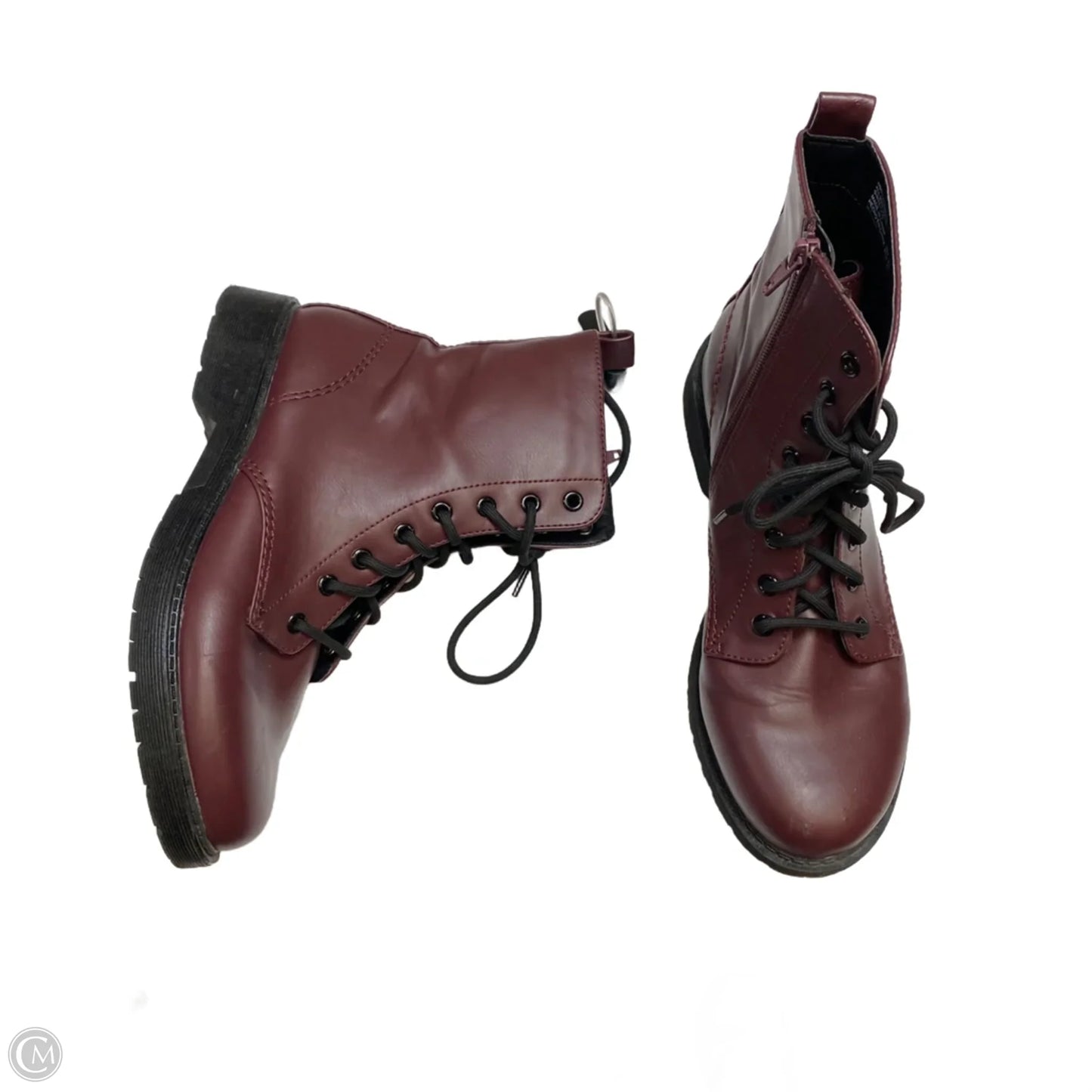 Boots Ankle Flats By Time And Tru In Red, Size: 8.5