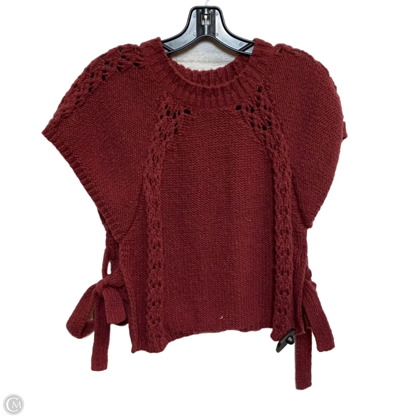Vest Sweater By Clothes Mentor In Red, Size: S