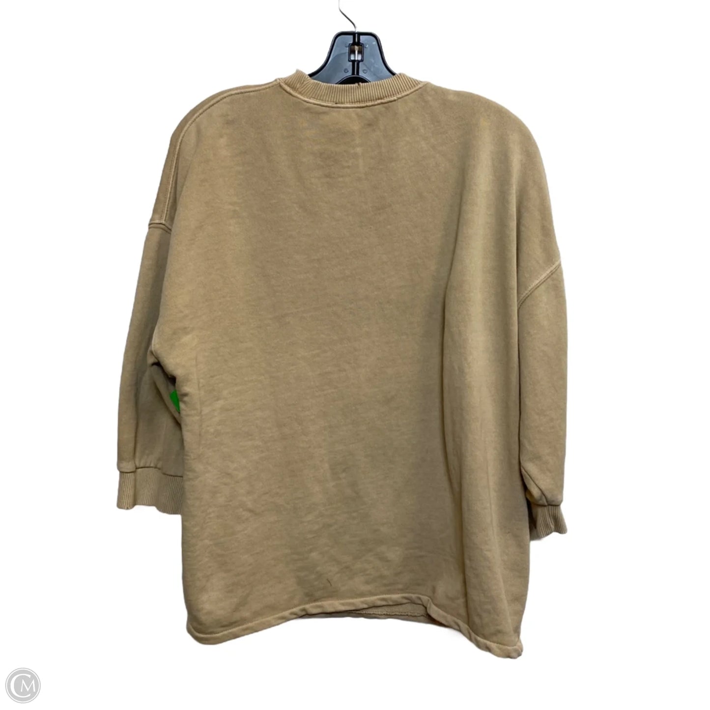 Top Long Sleeve By Zara In Tan, Size: S