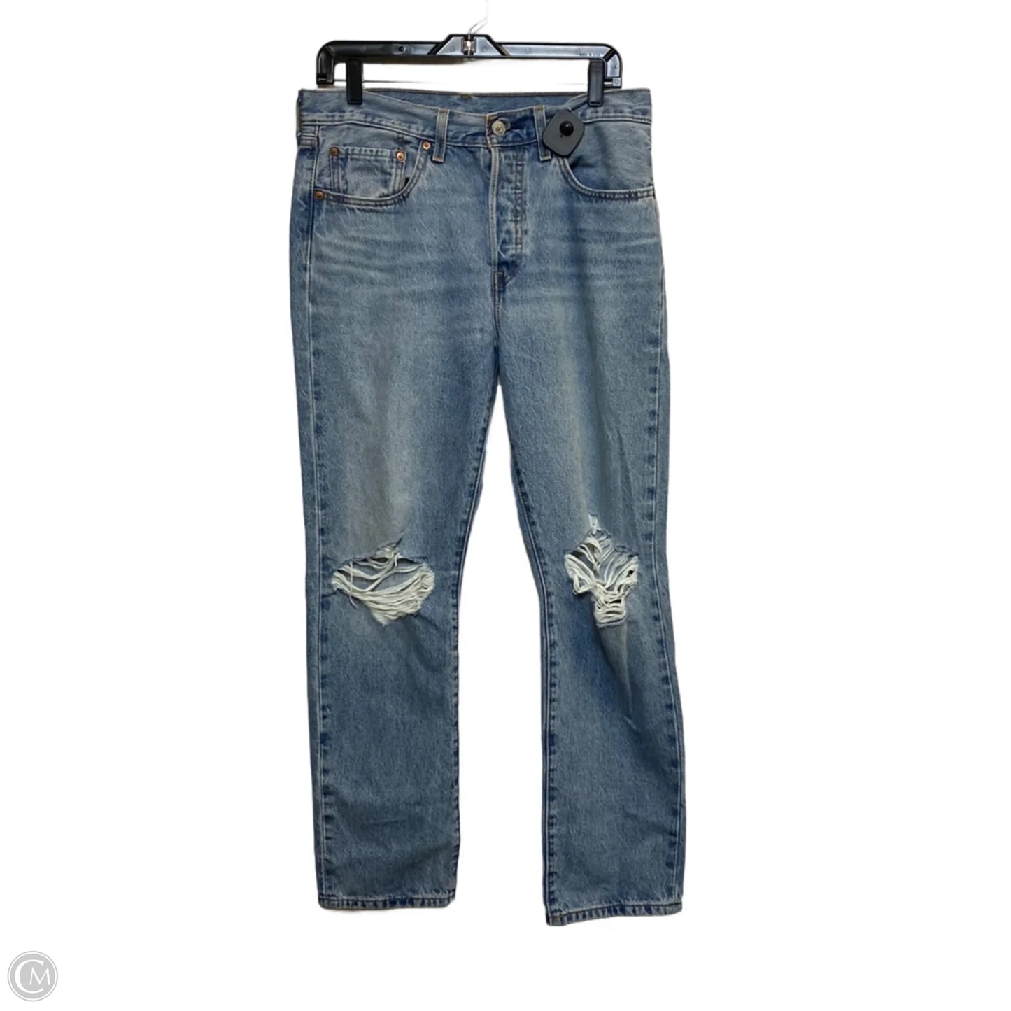 Jeans Straight By Levis In Blue Denim, Size: 10
