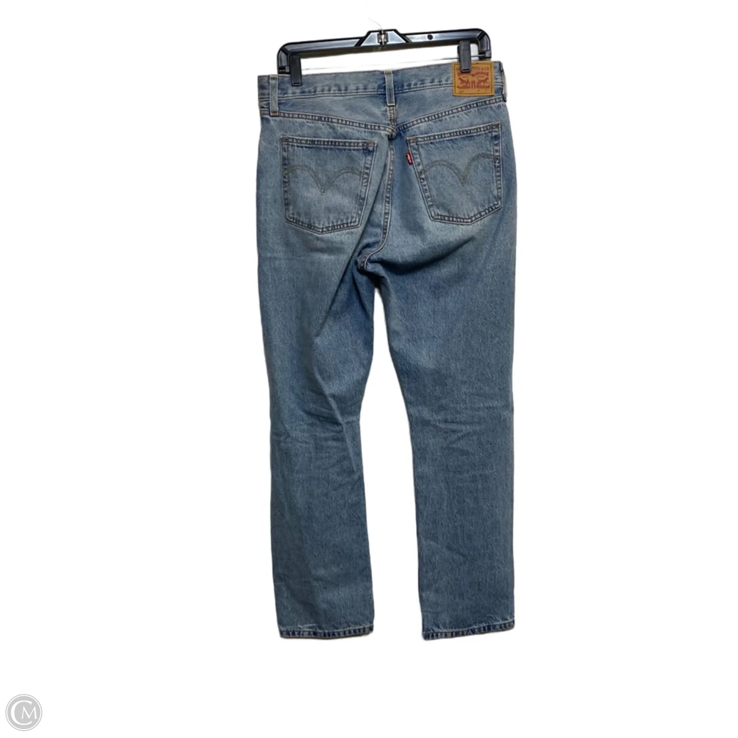 Jeans Straight By Levis In Blue Denim, Size: 10