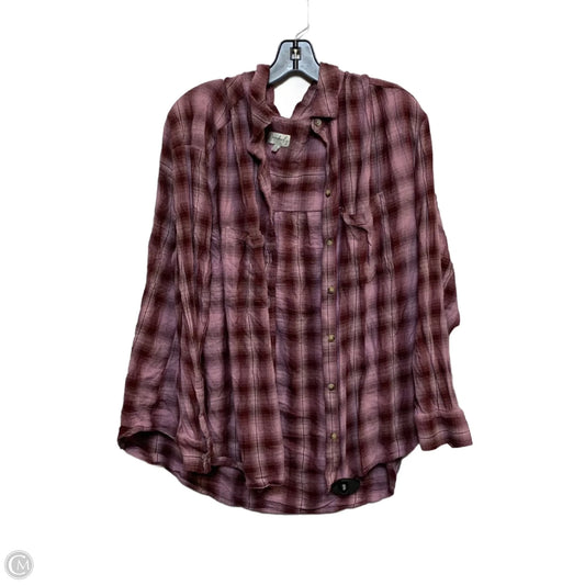Top Long Sleeve By Wonderly In Pink & Purple, Size: 3x