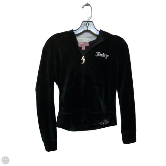 Athletic Top Long Sleeve Hoodie By Juicy Couture In Black, Size: Xs