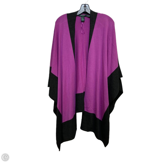 Shawl By Ralph Lauren In Grey & Purple, Size: S