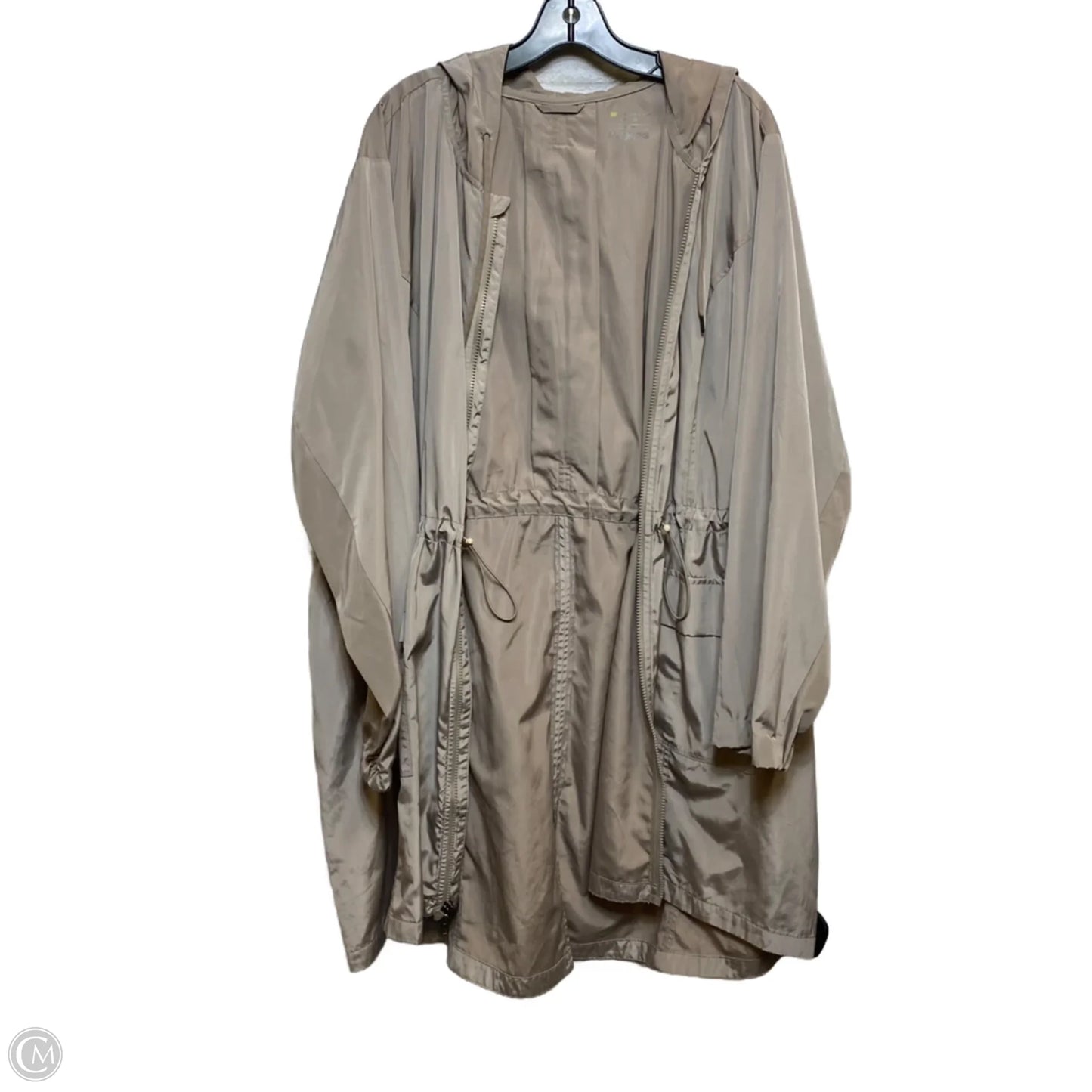 Jacket Windbreaker By Tek Gear In Tan, Size: 3x