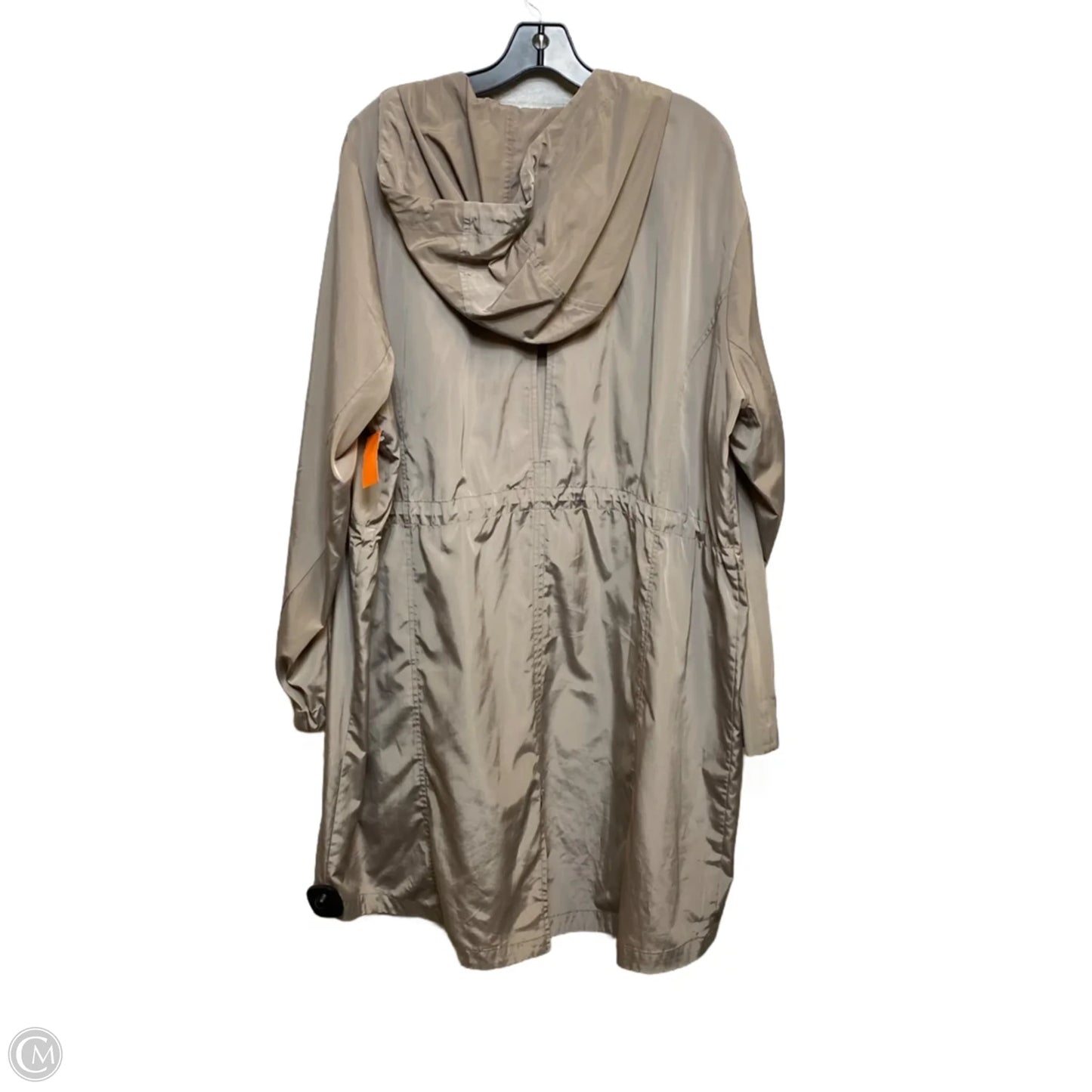 Jacket Windbreaker By Tek Gear In Tan, Size: 3x