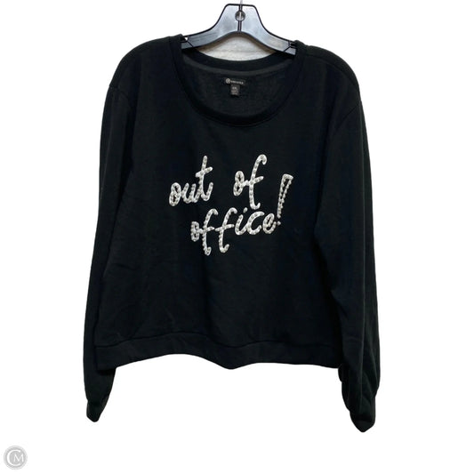 Top Long Sleeve By Versona In Black, Size: Xxl