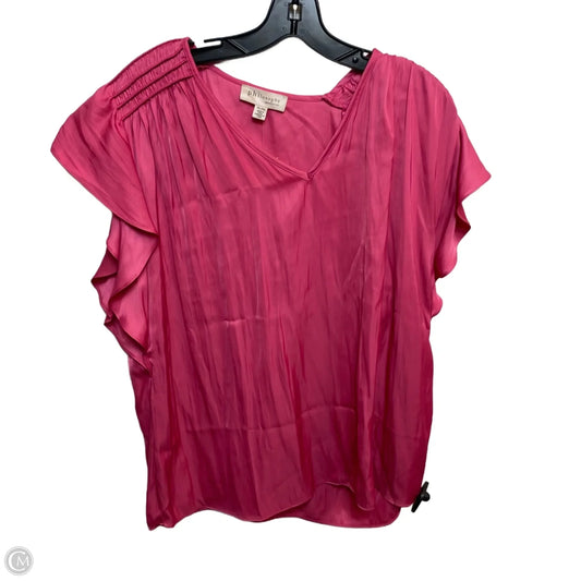 Top Short Sleeve By Philosophy In Pink, Size: Xl