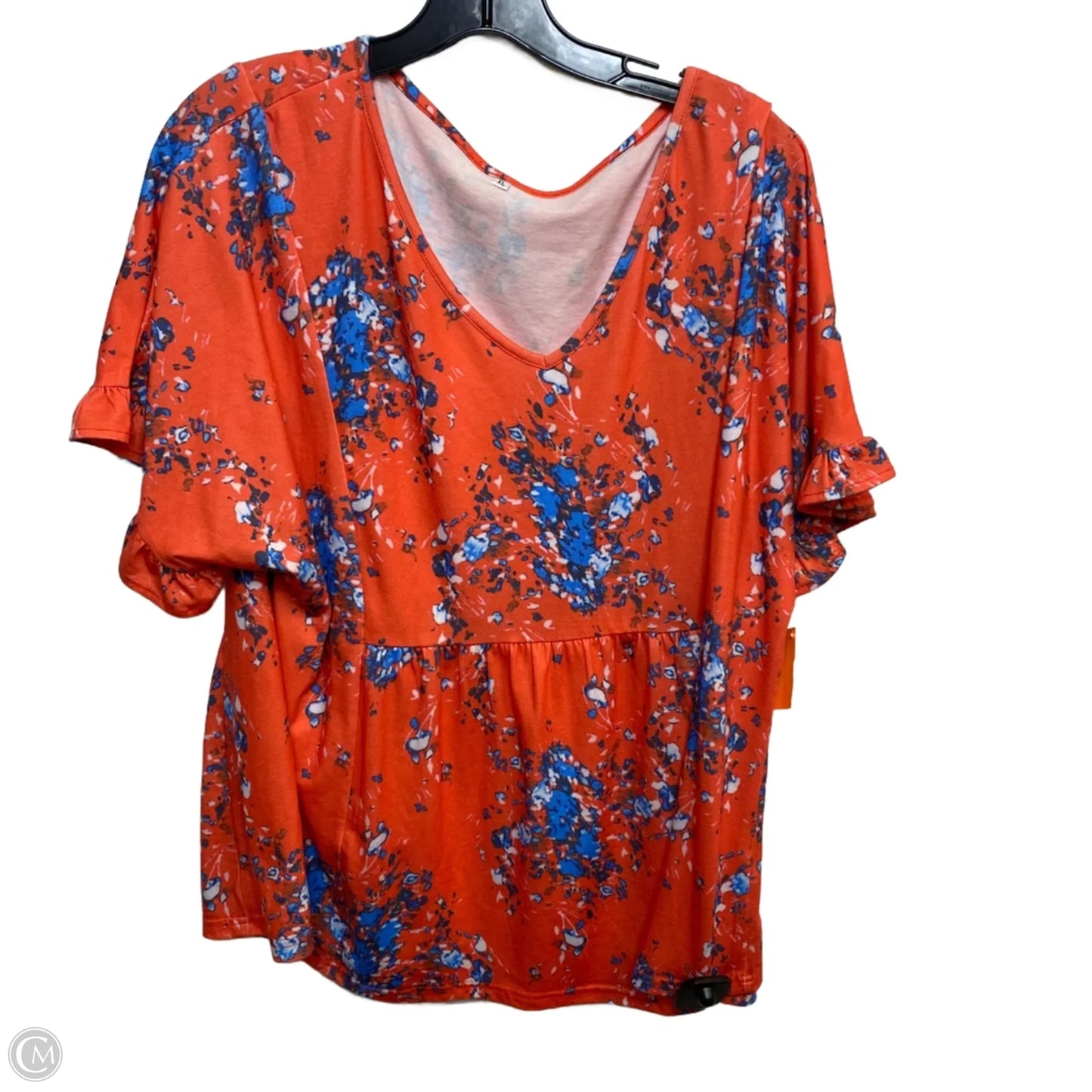 Top Short Sleeve By Cmf In Orange, Size: Xl