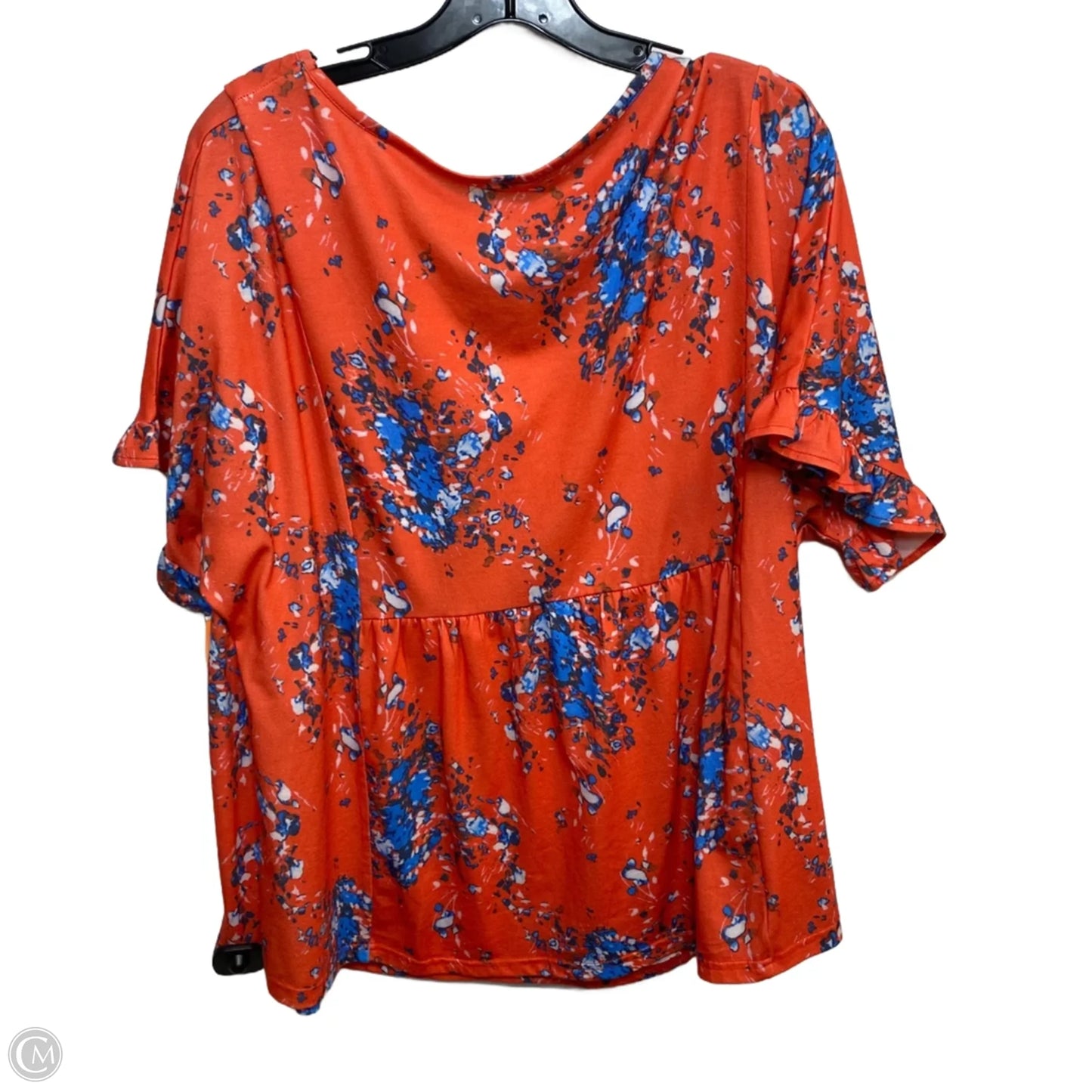 Top Short Sleeve By Cmf In Orange, Size: Xl