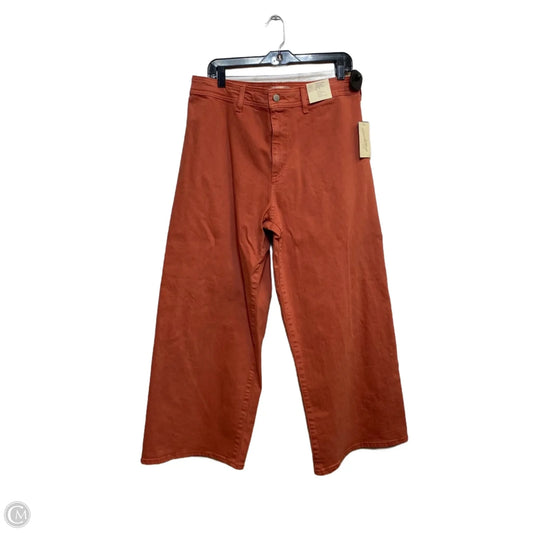 Jeans Wide Leg By Universal Thread In Orange Denim, Size: 14
