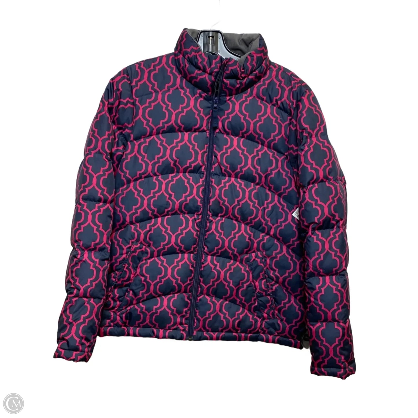 Jacket Puffer & Quilted By Lands End In Blue & Pink, Size: S