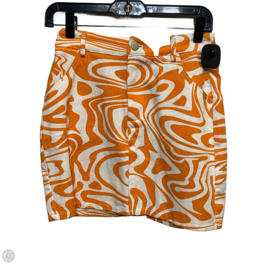 Skirt Mini & Short By Blue Blush In Orange, Size: S