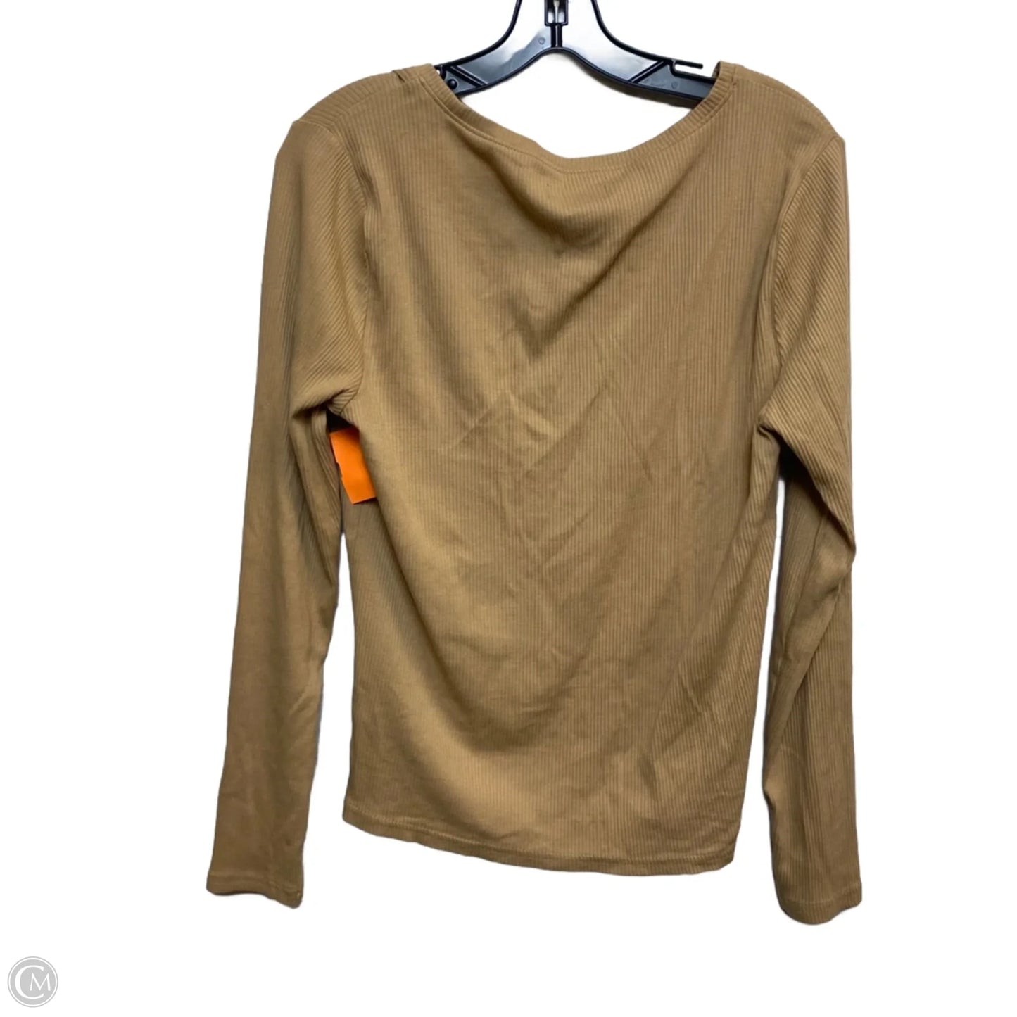 Top Long Sleeve Basic By J. Crew In Tan, Size: Xl