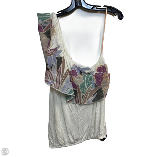 Top Sleeveless By Free Press In Cream & Purple, Size: L