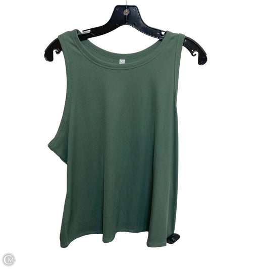 Top Sleeveless By Stylus In Green, Size: 1x
