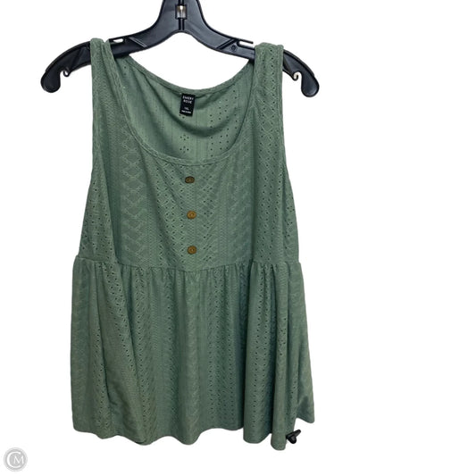 Top Sleeveless By Emery Rose In Green, Size: 1x