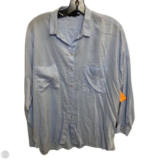Top Long Sleeve By H&m In Blue, Size: M