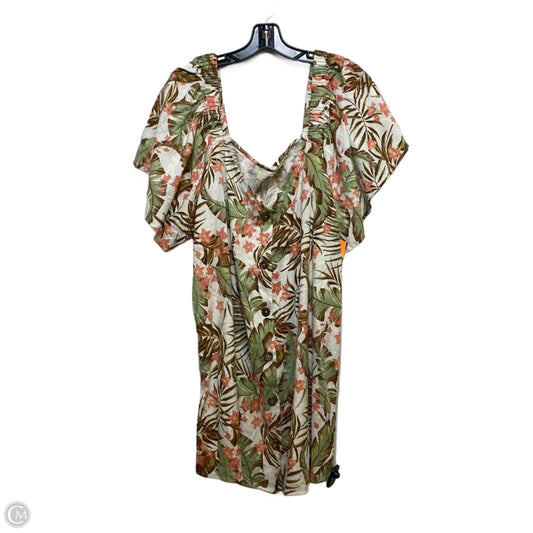 Dress Casual Short By Rip Curl In Green & White, Size: L